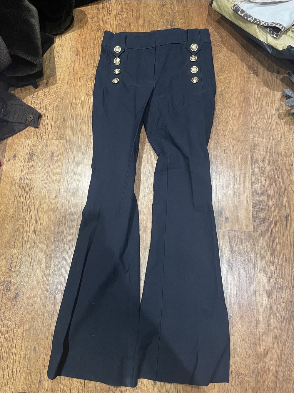 Derek Lam Black Trousers with Subtle Dark Navy Details